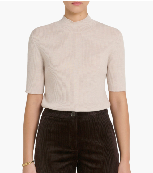 Μπλούζα Ribbed σε 100% Wool Merino