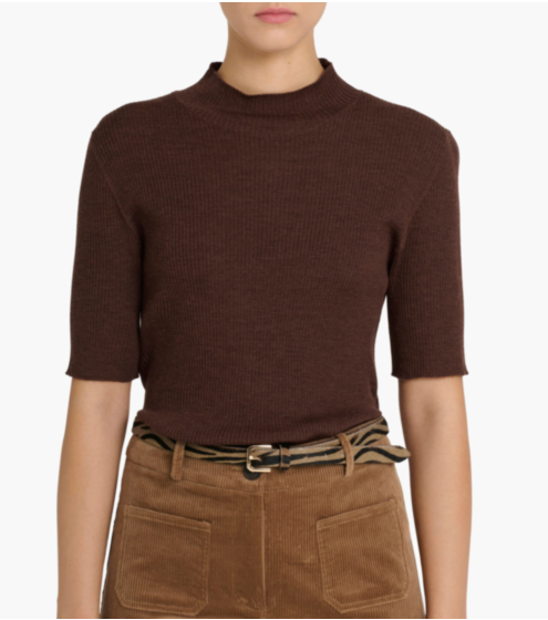 Μπλούζα Ribbed σε 100% Wool Merino