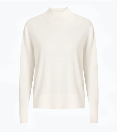 Μπλούζα Mock Neck σε 100% Wool Merino