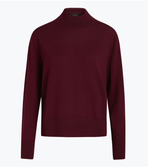 Μπλούζα Mock Neck σε 100% Wool Merino