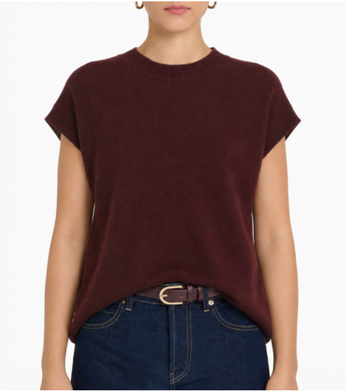 Sleeveless Μπλούζα Roundneck σε Μαλλί & Κασμίρι