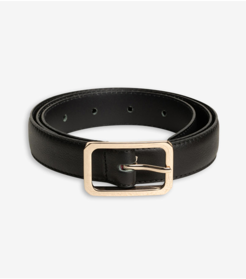 Ζώνη Δερμάτινη με Γεωμετρική Αγκράφα