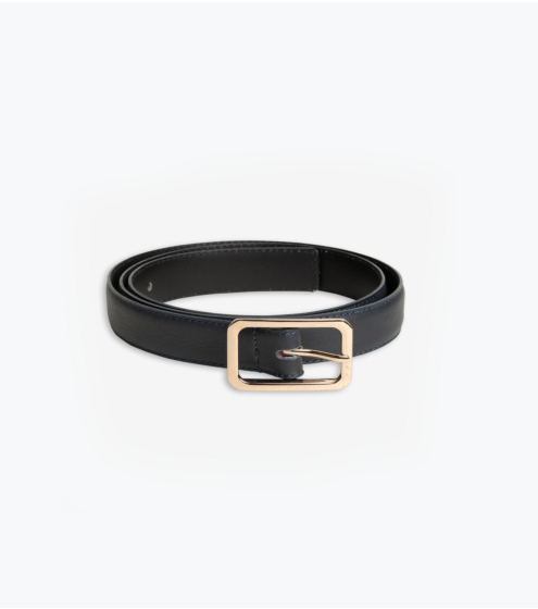 Ζώνη Δερμάτινη με Γεωμετρική Αγκράφα