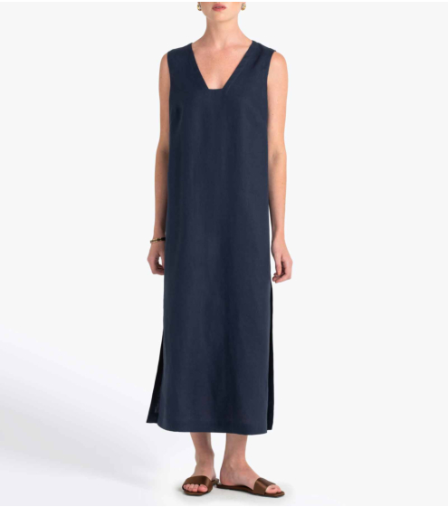 Φόρεμα Midi σε 100% Λινό