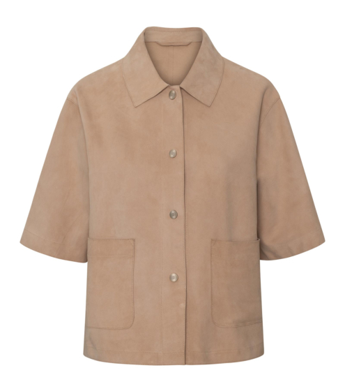 Short Sleeve Jacket σε Suede Δέρμα
