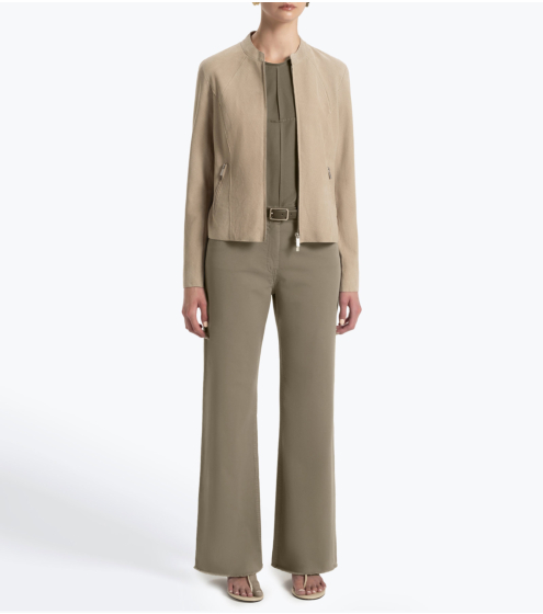 Μπουφάν Perforated σε 100% Goat Velour