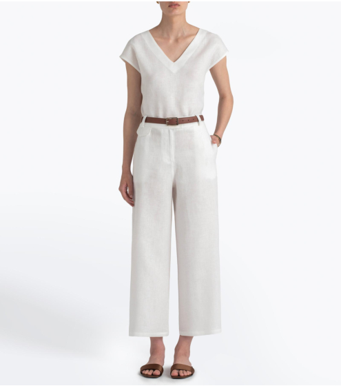 Παντελόνι Cropped σε 100% Λινό