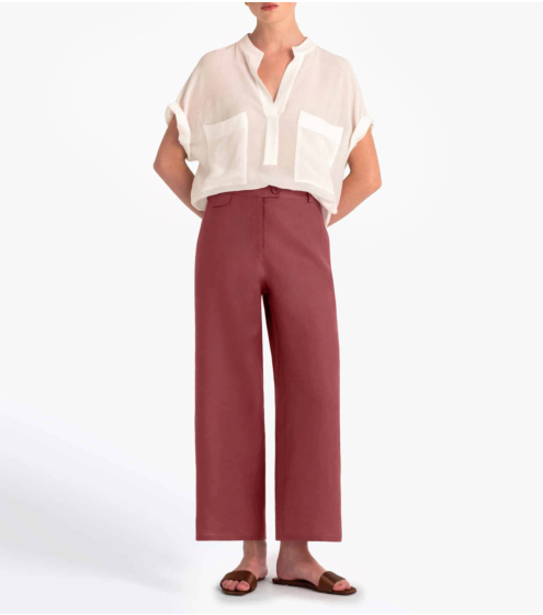 Παντελόνι Cropped σε 100% Λινό