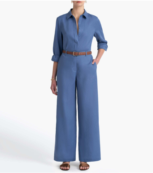 Παντελόνι Wide Leg σε 100% Λινό