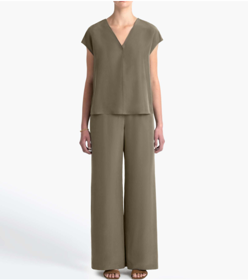 Παντελόνι Wide Leg σε 100% Μετάξι