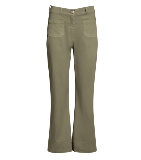 Παντελόνι Cropped Flared σε Cotton Blend