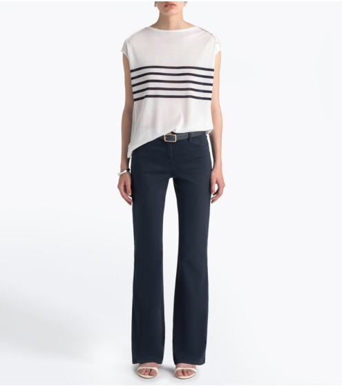 Παντελόνι Boot Leg σε Cotton Blend