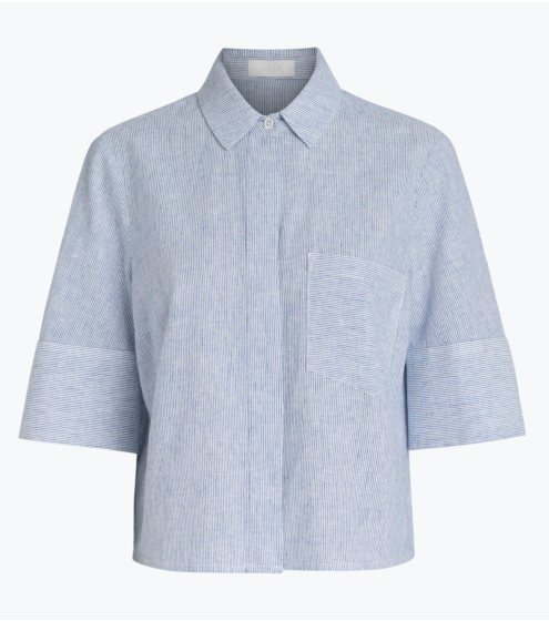 Πουκάμισο σε Ριγέ Linen Blend