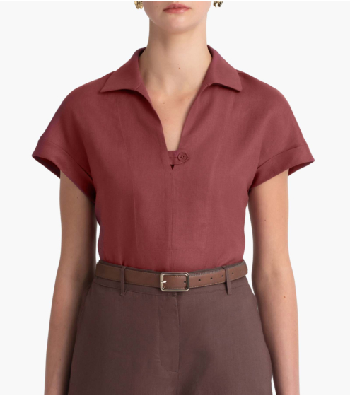 Τοπ Boxy σε 100% Λινό