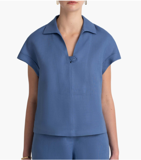 Τοπ Boxy σε 100% Λινό