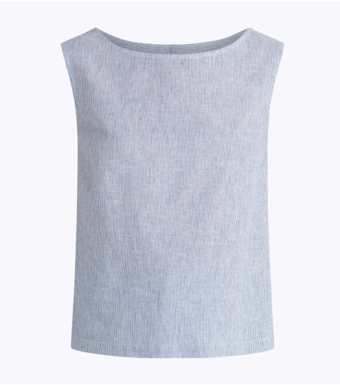 Toπ σε Ριγέ Linen Blend