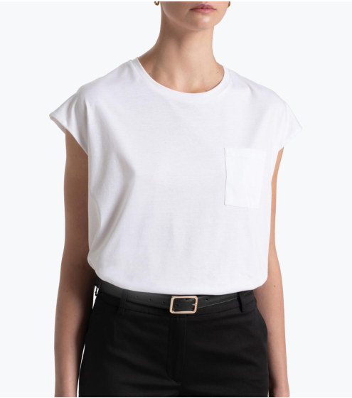 Pima Cotton Sleeveless T-Shirt