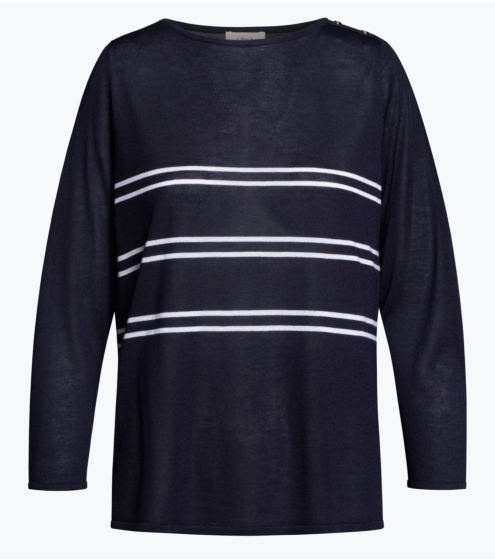 Μπλούζα Ριγέ Boatneck σε Silk Blend