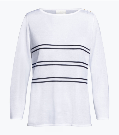 Μπλούζα Ριγέ Boatneck σε Silk Blend