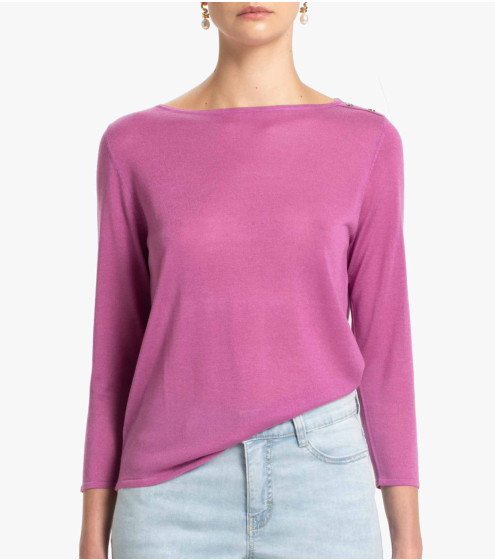 Μπλούζα Boatneck σε Silk Blend