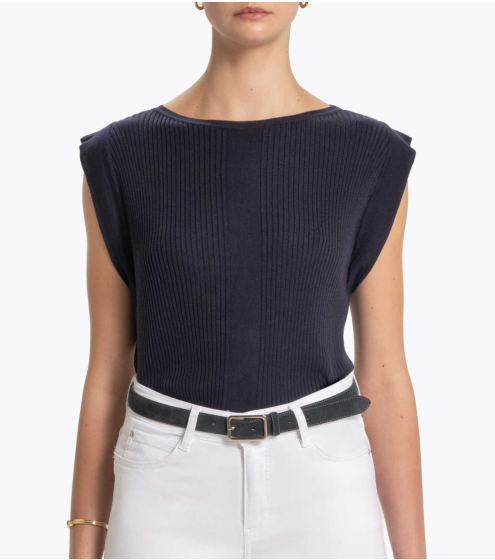 Μπλούζα Ribbed Boatneck σε Silk Blend