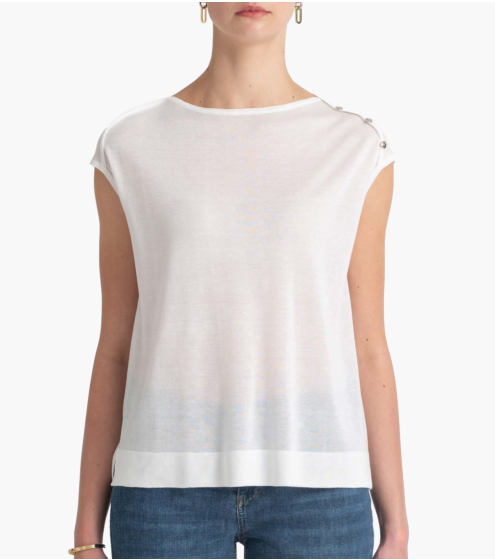 Μπλούζα Boatneck σε Silk Blend