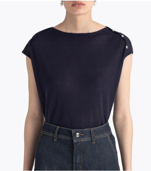 Μπλούζα Boatneck σε Silk Blend