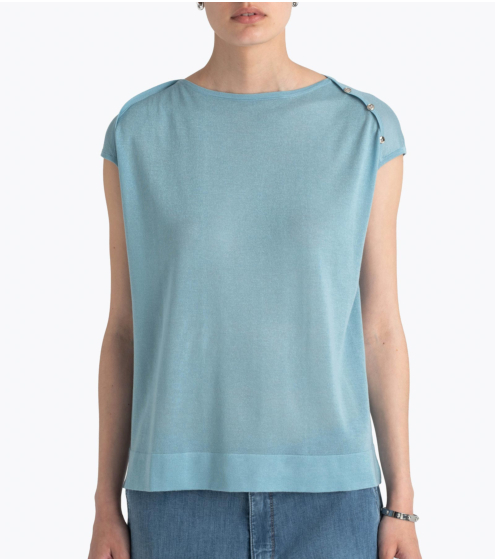 Μπλούζα Boatneck σε Silk Blend