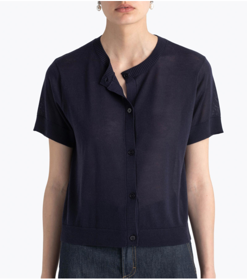 Ζακέτα Cropped σε Silk Blend