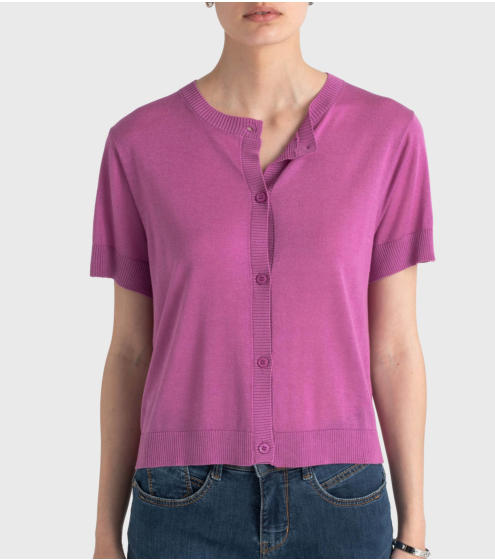 Ζακέτα Cropped σε Silk Blend